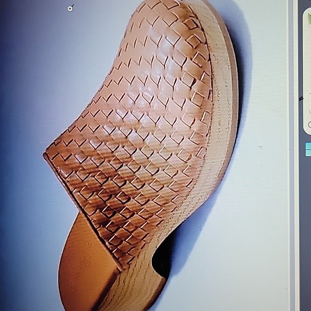 Universal Thread Magnolia Tan wedge mule 2.75" block heel memory foam New in box - Picture 4 of 8